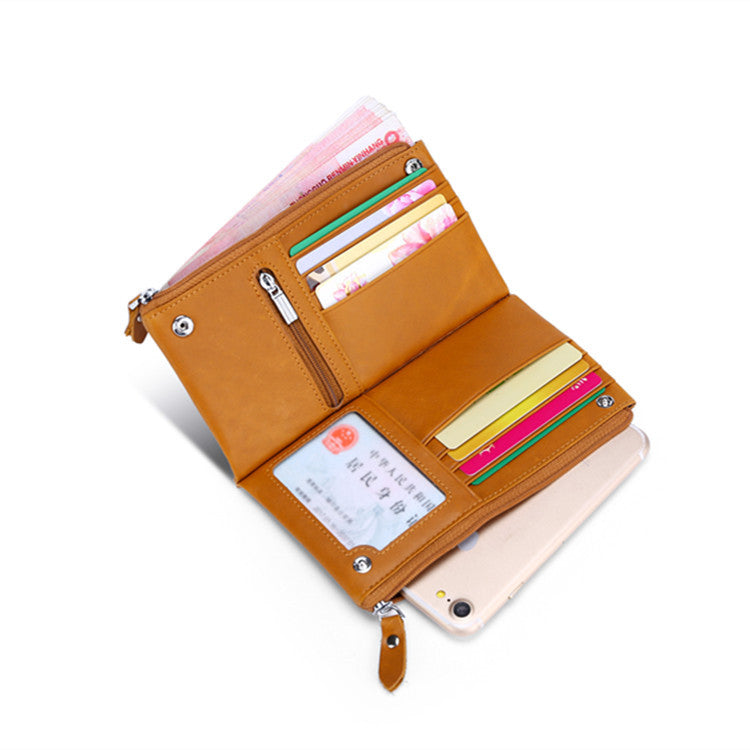 Men's Large Capacity First Layer Cowhide Business Card Holder