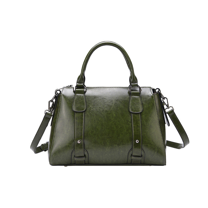 Women's Korean Style Fashion First Layer Cowhide Women's Handbag