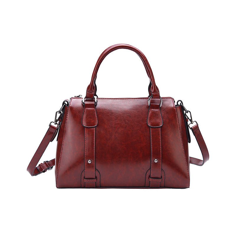 Women's Korean Style Fashion First Layer Cowhide Women's Handbag