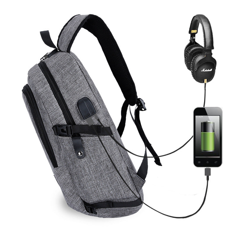 Men's Printed Oxford Cloth Business College Computer Backpacks