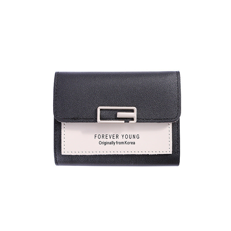 Women's Short Korean Fashionable Folding Personality Cute Ladies Wallet