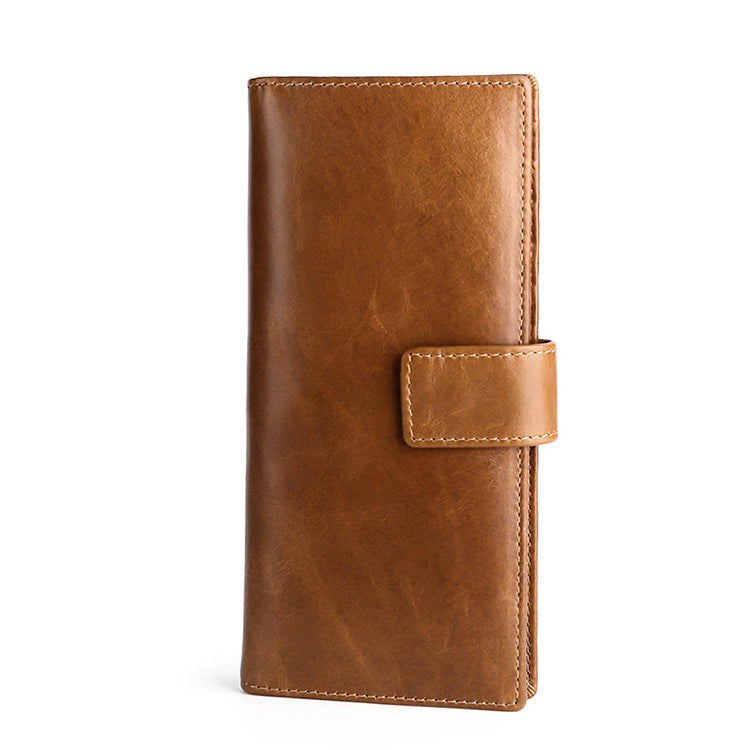 Men's Large Capacity First Layer Cowhide Business Card Holder