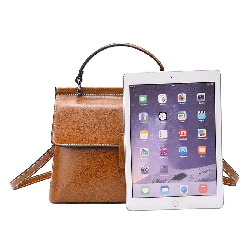 Women's Genuine Leather Portable Large Capacity Handbags