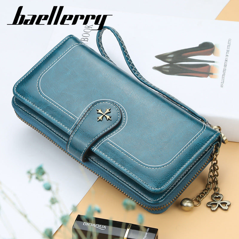 Women's Korean Style Multiple Slots Mid-length Clutch Fashion Bags