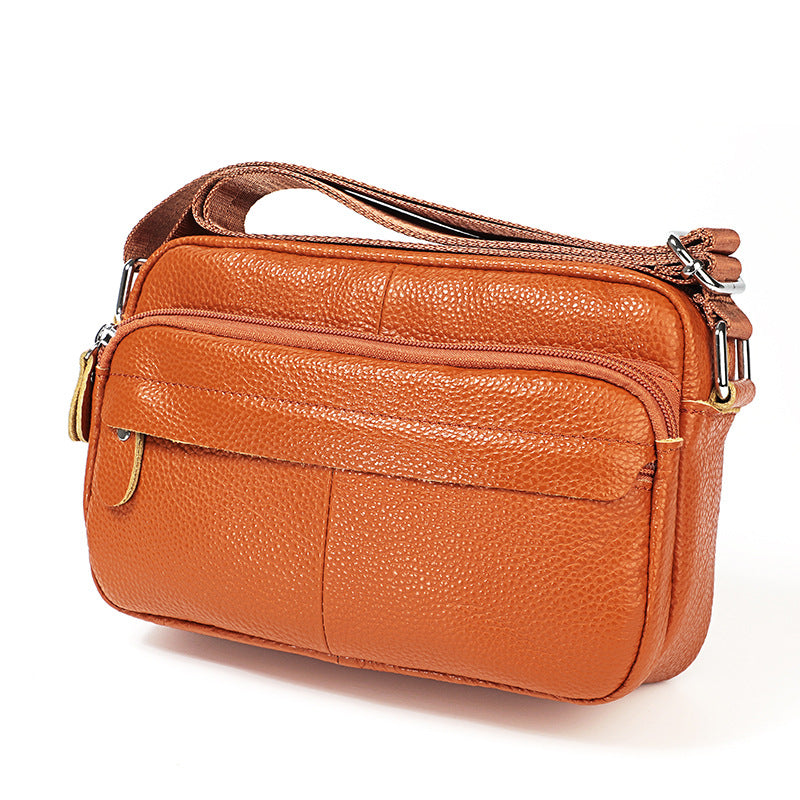 Women's & Men's First Layer Cowhide Korean Mummy Leather Women's Shoulder Bag