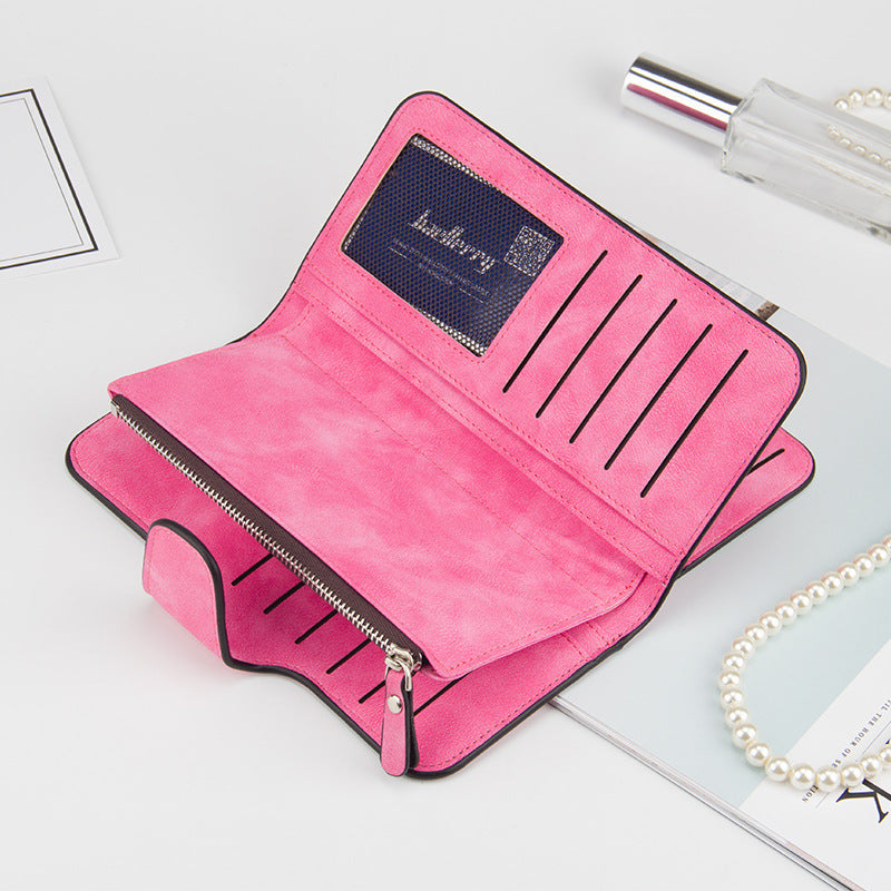 Women's Long Korean Style Multiple Slots Zipper Ladies Wallet