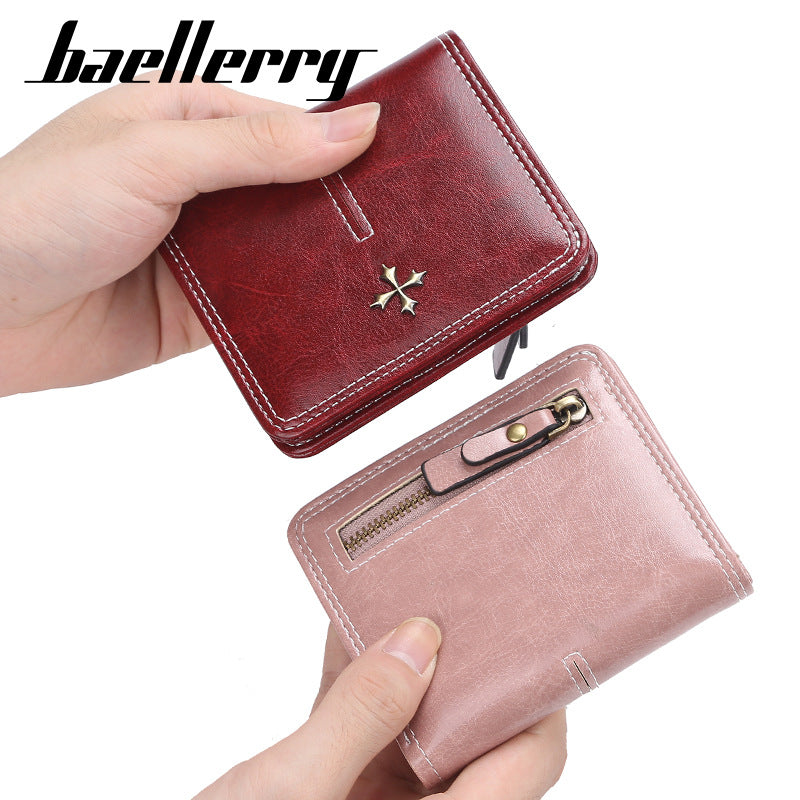 Women's Niche Short High-grade Zipper Fashion Retro Coin Purses