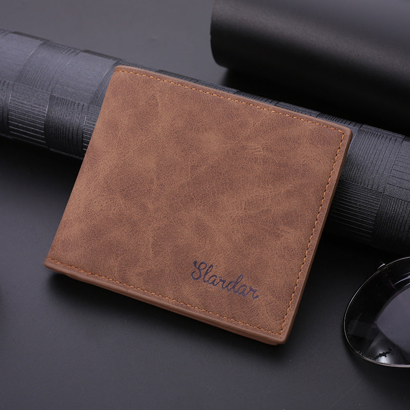 Men's Short Thin Retro Business Horizontal Trendy Men's Wallet
