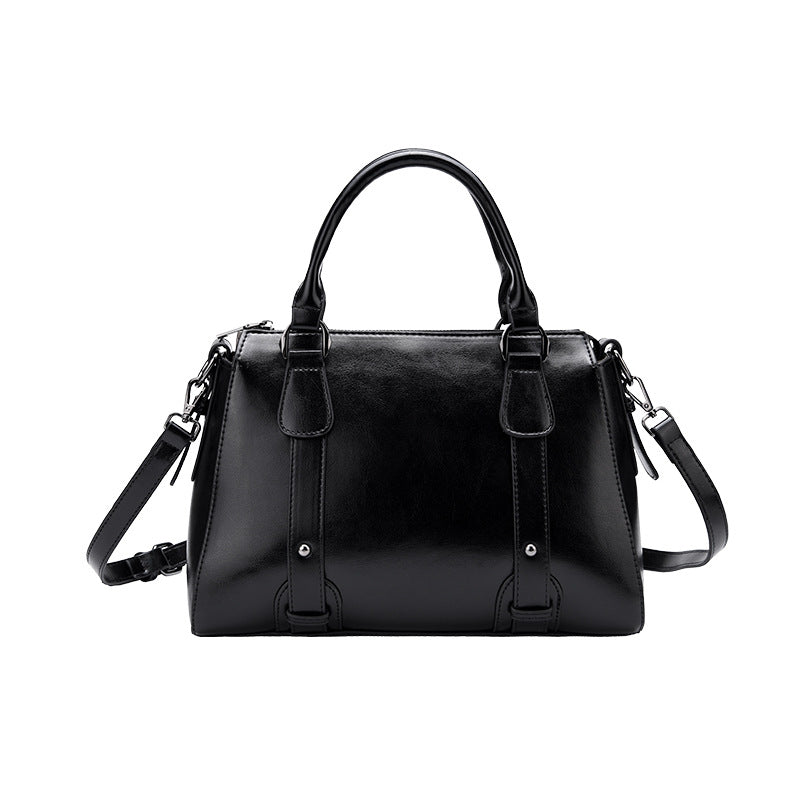 Slouchy Female Lady Genuine Leather Big Shoulder Bags