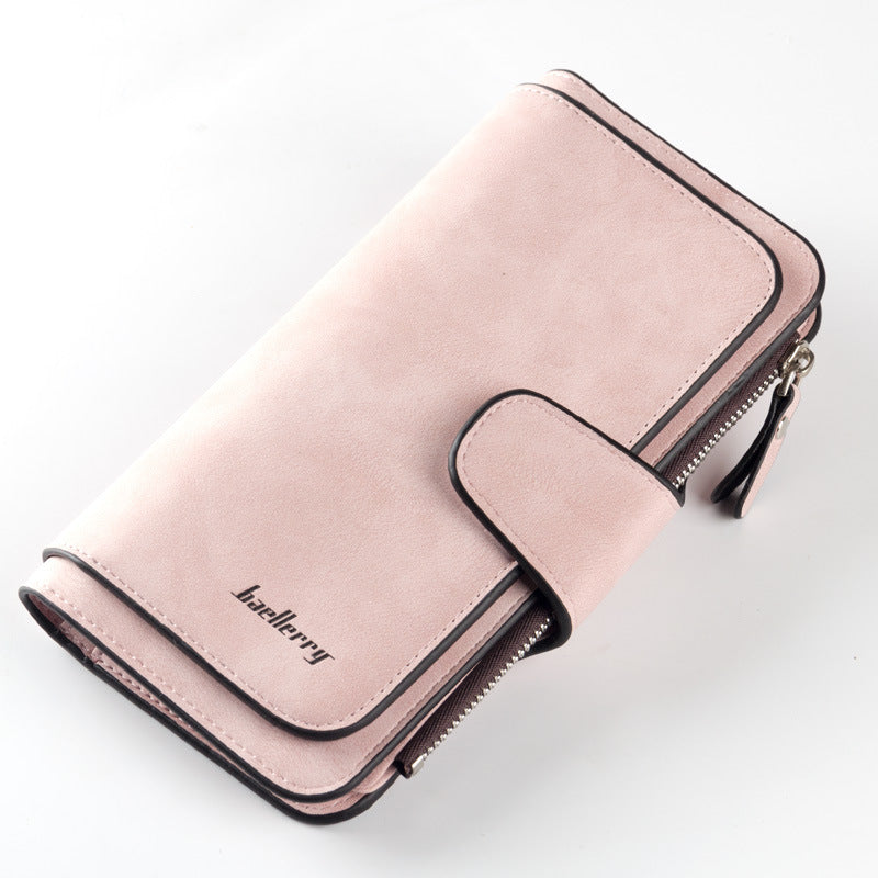 Women's Long Korean Style Multiple Slots Zipper Ladies Wallet