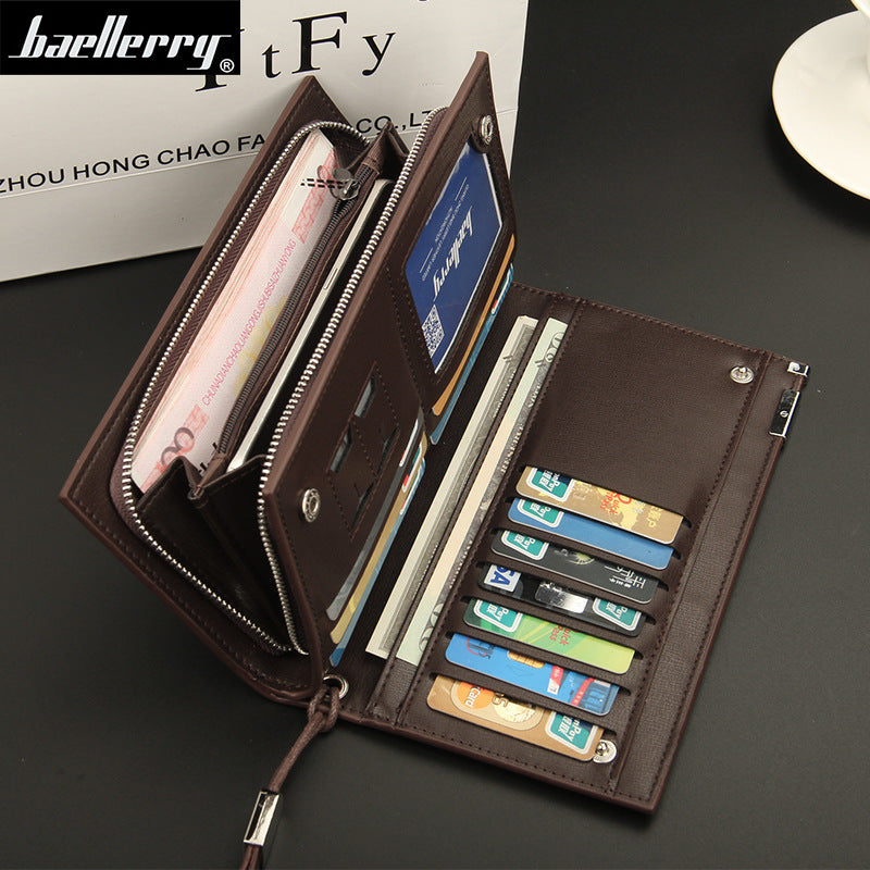 Men's Korean Style Business Large Capacity Clutch Zipper Men's Wallet