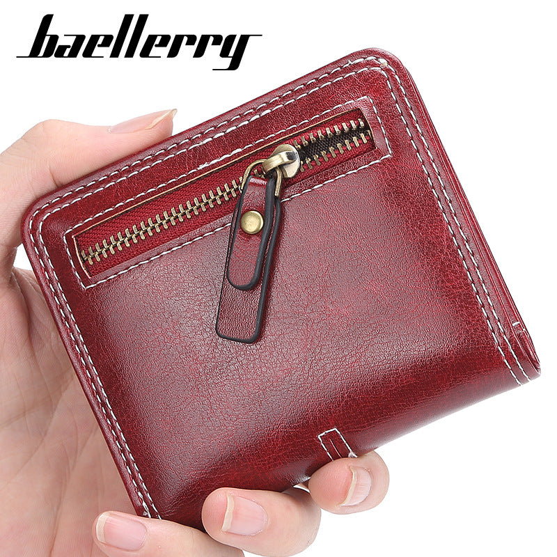 Women's Niche Short High-grade Zipper Fashion Retro Coin Purses
