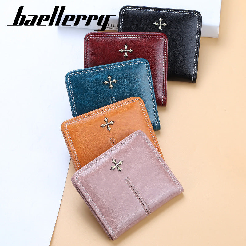Women's Niche Short High-grade Zipper Fashion Retro Coin Purses