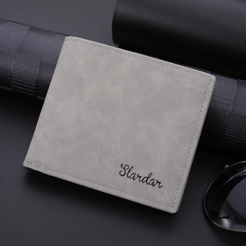 Men's Short Thin Retro Business Horizontal Trendy Men's Wallet