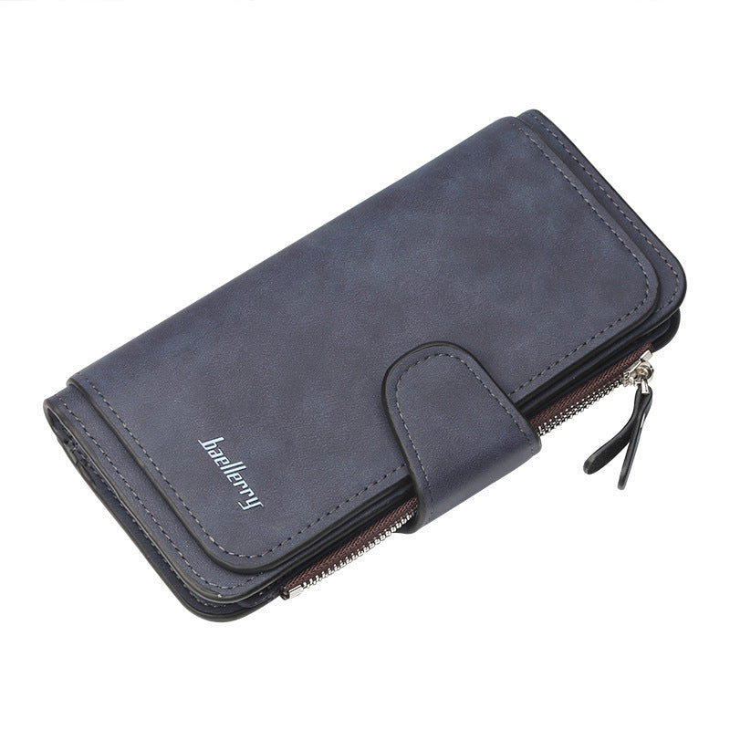 Women's Long Korean Style Multiple Slots Zipper Ladies Wallet