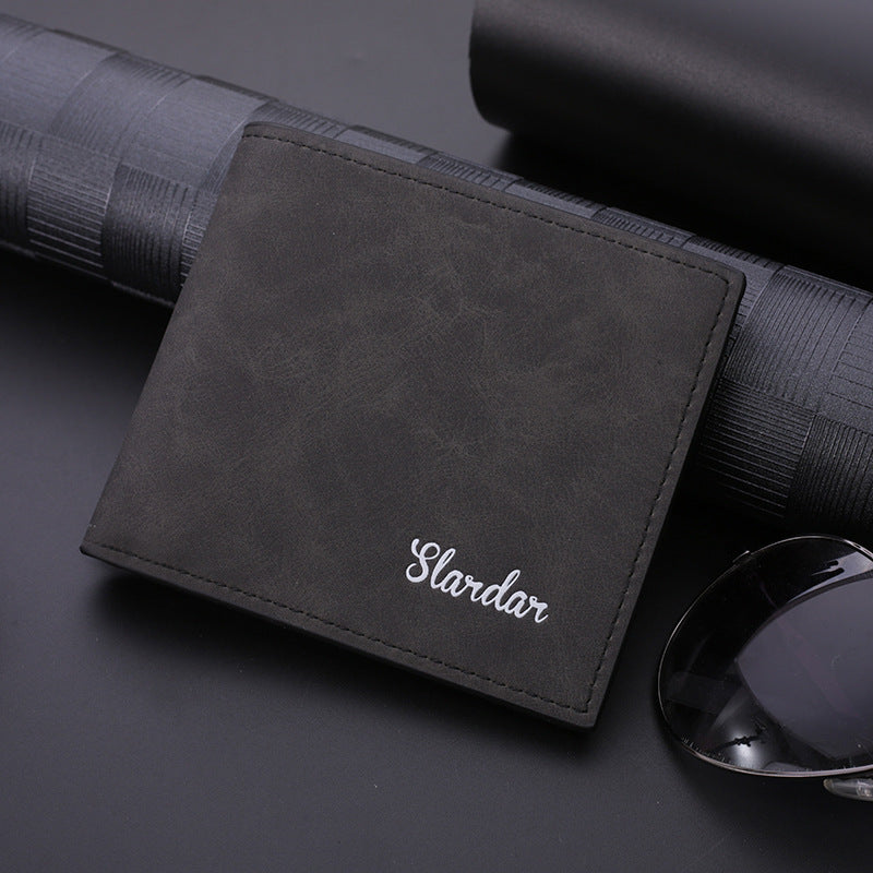 Men's Short Thin Retro Business Horizontal Trendy Men's Wallet
