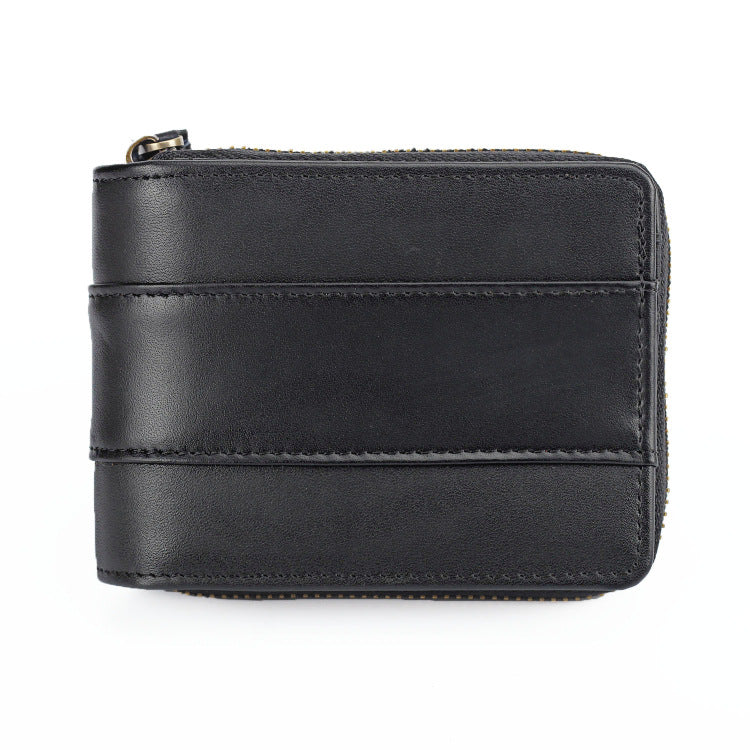 Leather Short Horizontal First Layer Cowhide Leisure Men's Wallets