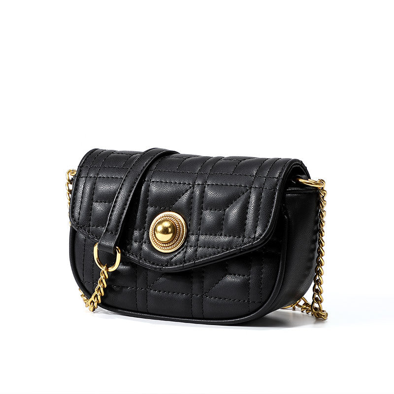 Popular Female Texture Style Chain Western Crossbody Bags