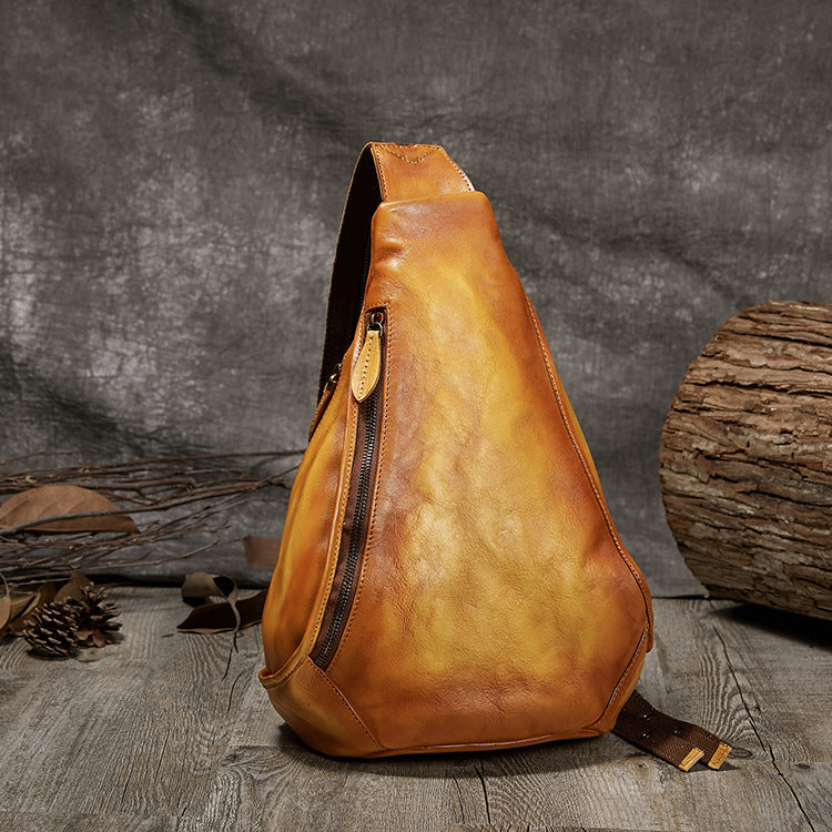 Leather Retro Hand-rub Color Chinese Style Waist Packs