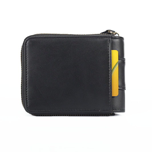 Leather Short Horizontal First Layer Cowhide Leisure Men's Wallets