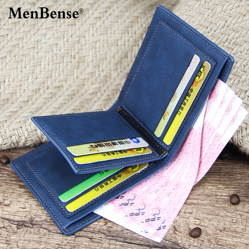 Men's Frosted Short Large Capacity Fashion Retro Men's Wallets