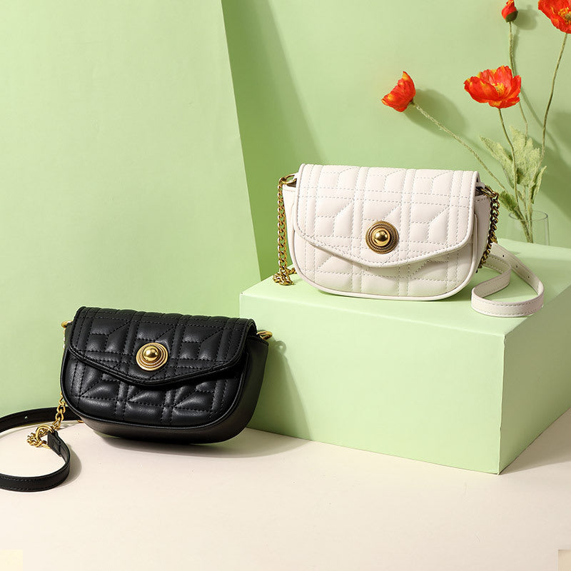 Popular Female Texture Style Chain Western Crossbody Bags