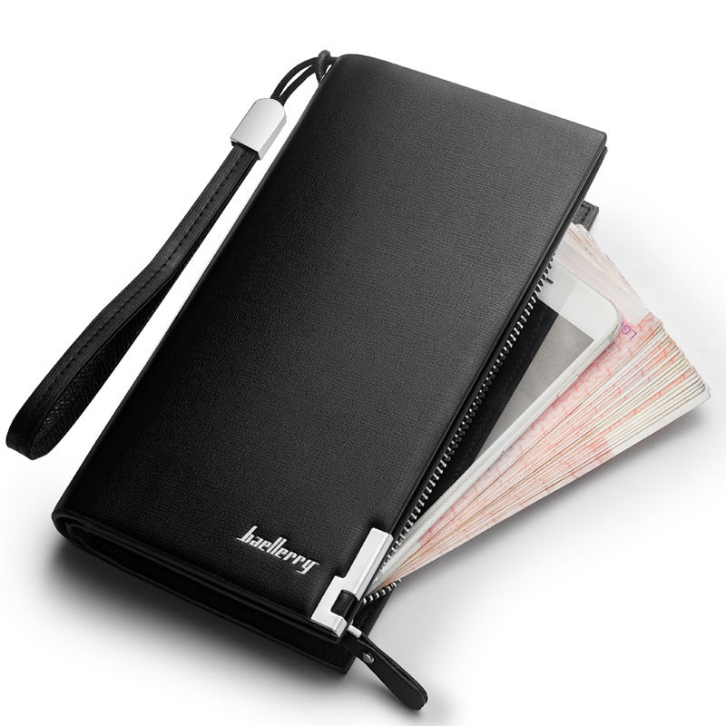 Men's Korean Style Business Large Capacity Clutch Zipper Men's Wallet