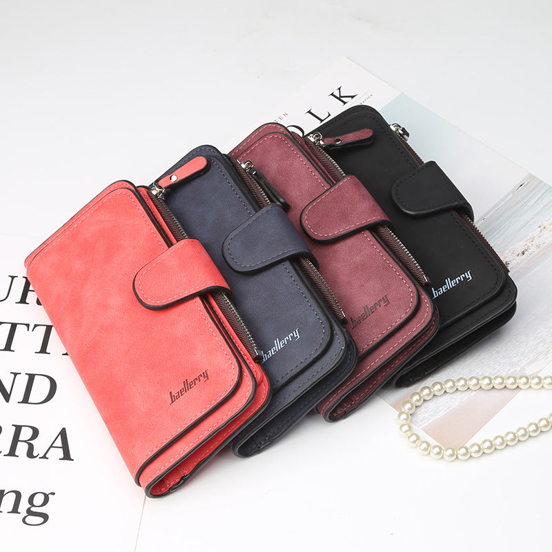 Women's Long Korean Style Multiple Slots Zipper Ladies Wallet