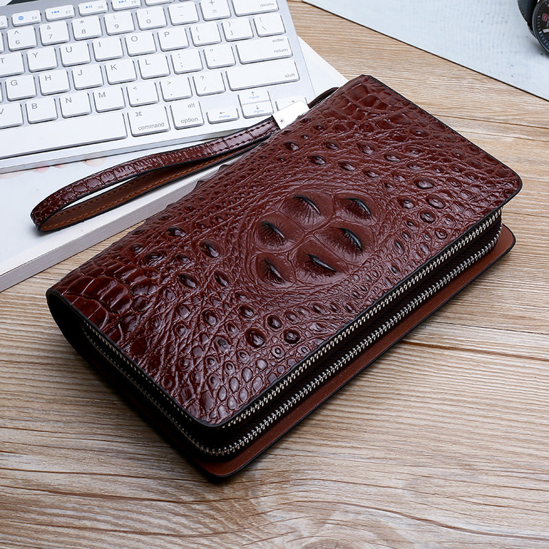 Men's Pattern Clutch Large Capacity Business Double Men's Handbags