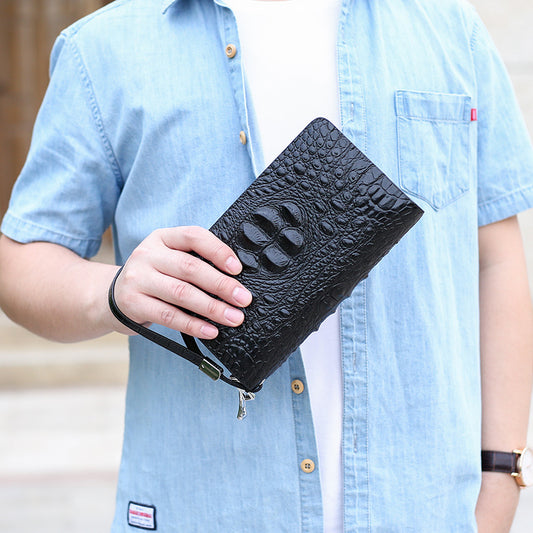 Men's Pattern Clutch Large Capacity Business Double Men's Handbags