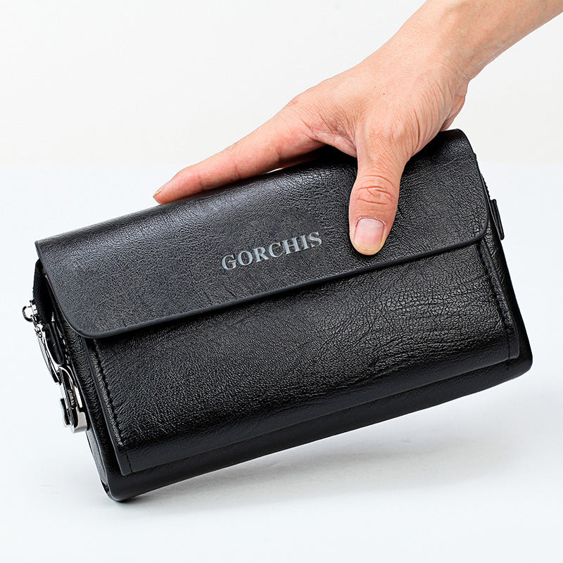 Men's Password Clutch Large Capacity Retro Business Trendy Bags