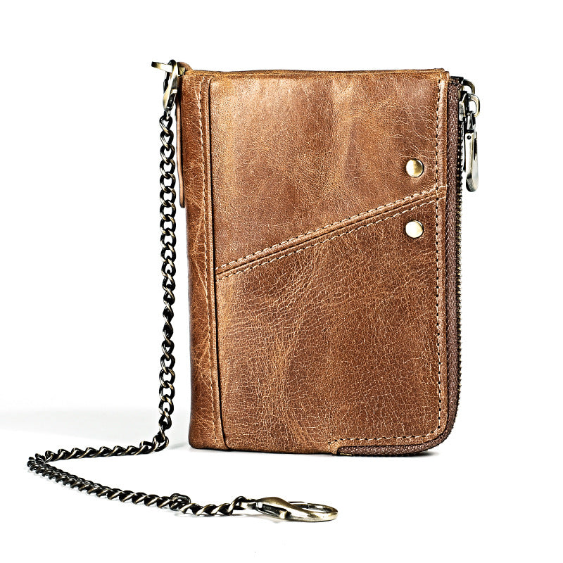 Men's Leather Swiping First Layer Cowhide Men's Wallets