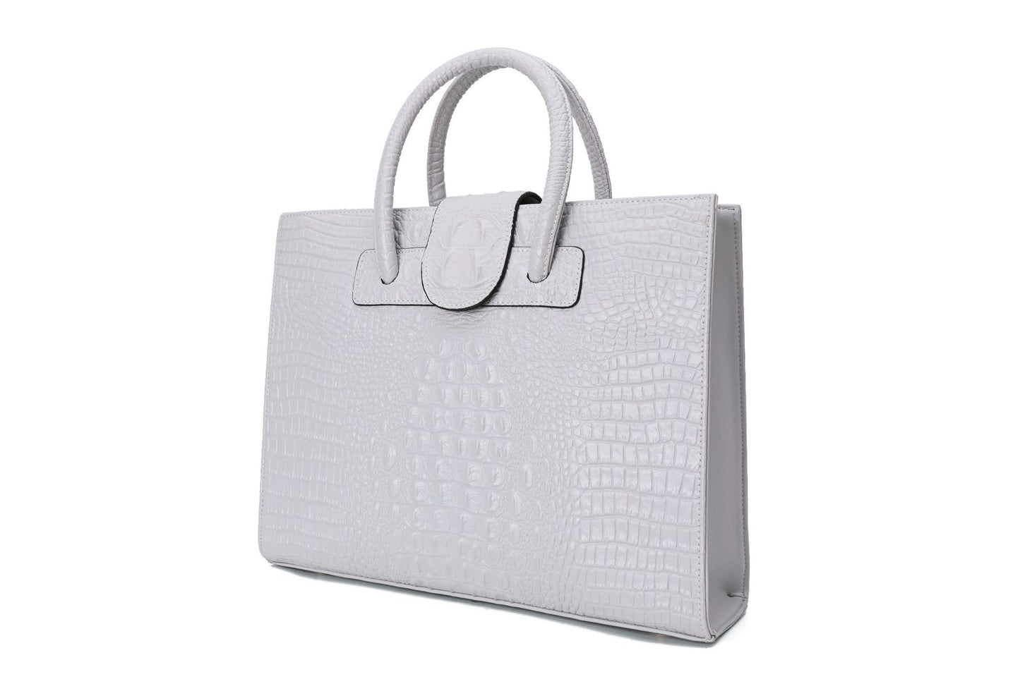 Women's Commuter Crocodile Pattern Genuine Leather Large Capacity Handbags