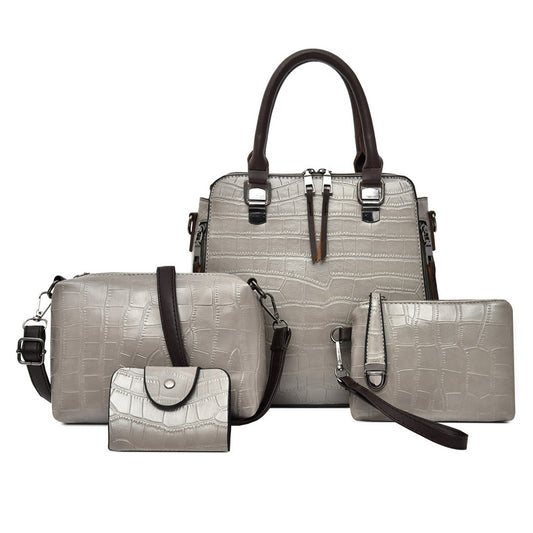 Women's Trendy Stone Pattern Versatile Fashion Leisure Tote Bags