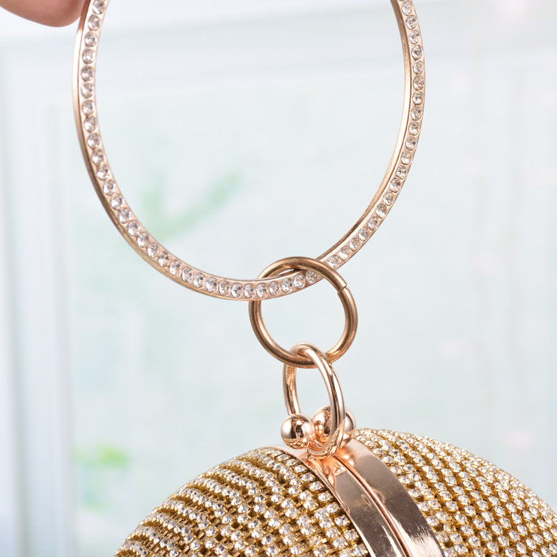 Exquisite Diamond Studded Hand Banquet Clutch Evening Bags