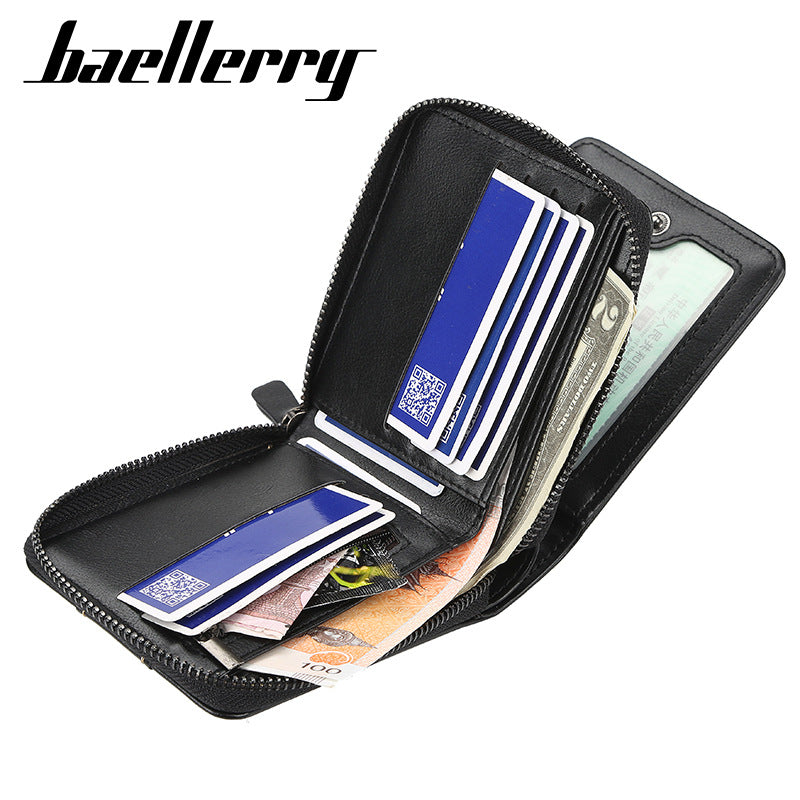 Men's Zipper Multiple Slots Creative Driving License Portable Coin Purses