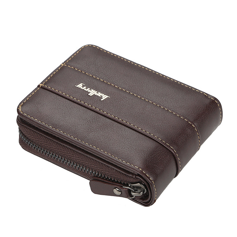 Men's Zipper Multiple Slots Creative Driving License Portable Coin Purses