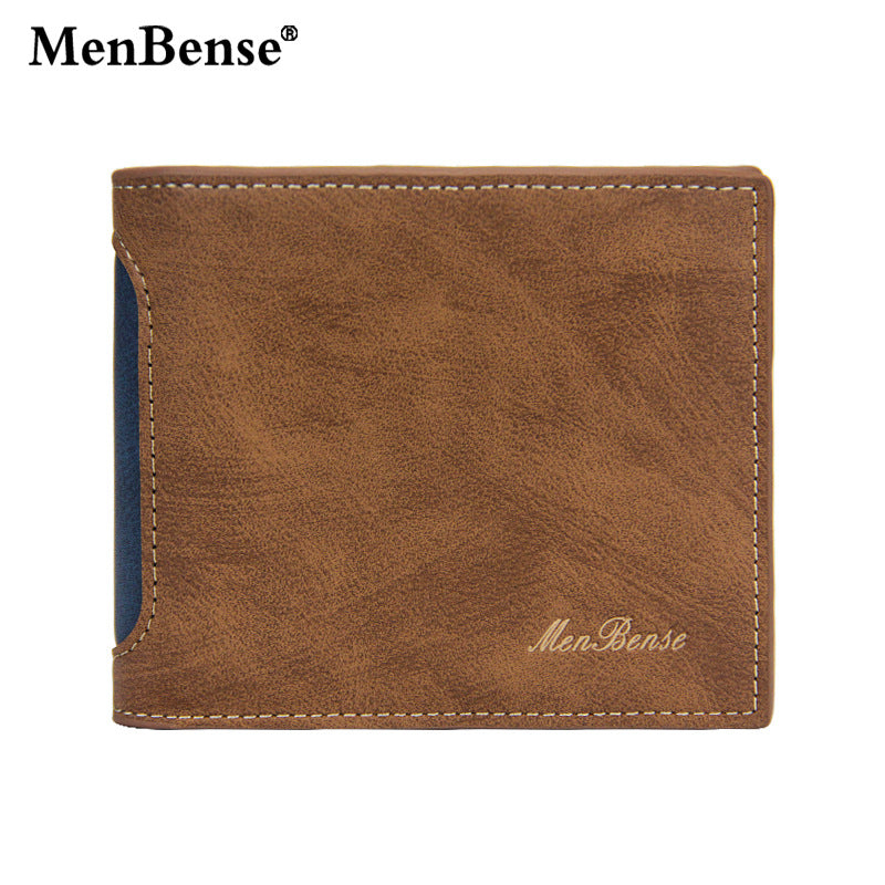 Men's Short Chic Patchwork Multiple Slots Men's Wallets