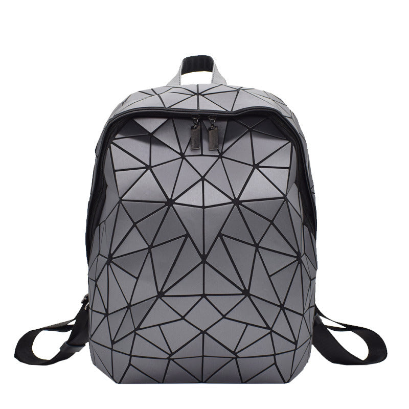 Women's Geometric Rhombus Fashion Magic Color Unisex Backpacks