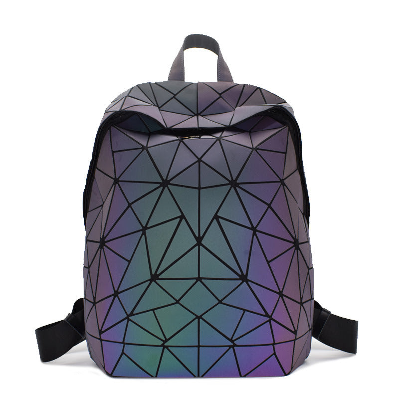 Women's Geometric Rhombus Fashion Magic Color Unisex Backpacks