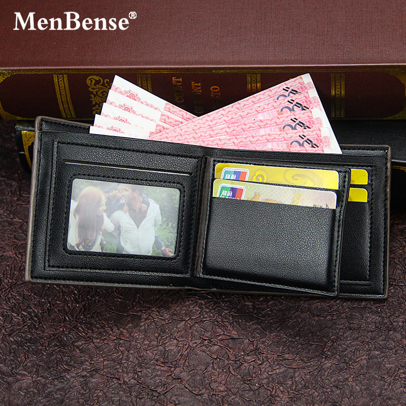 Men's Short Chic Patchwork Multiple Slots Men's Wallets
