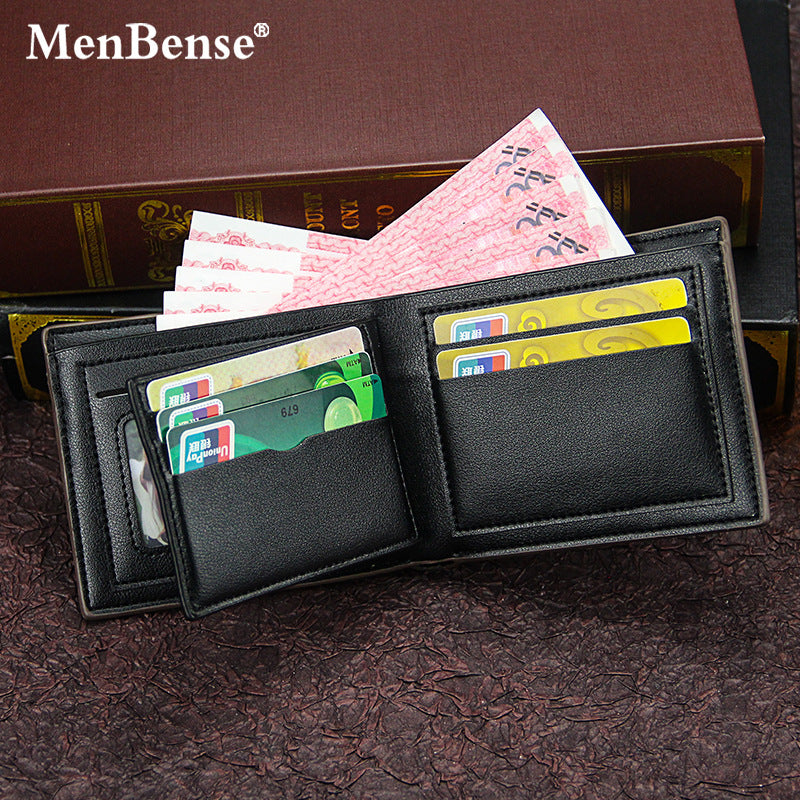 Men's Short Chic Patchwork Multiple Slots Men's Wallets