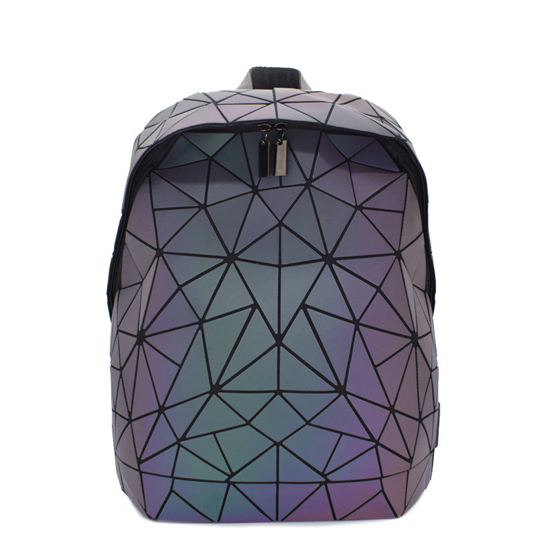 Women's Geometric Rhombus Fashion Magic Color Unisex Backpacks