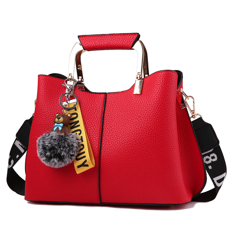Women's Fashion Big Unique Contrast Color Soft Handbags