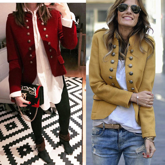 Graceful Charming Creative Casual Woolen Button Blouses