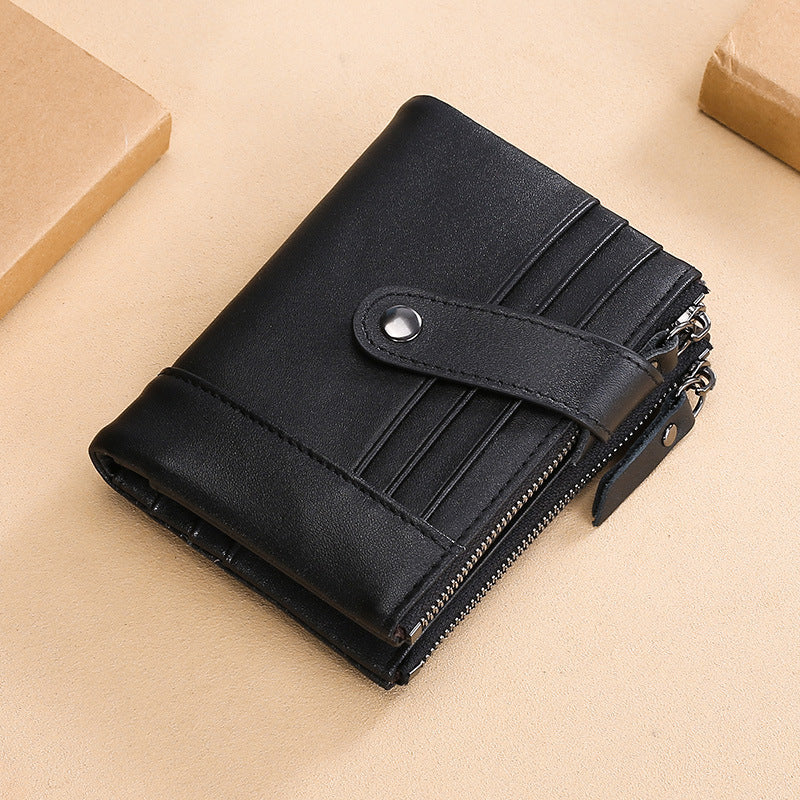 Oil Wax Leather For Man Multifunctional Swiping Men's Wallets