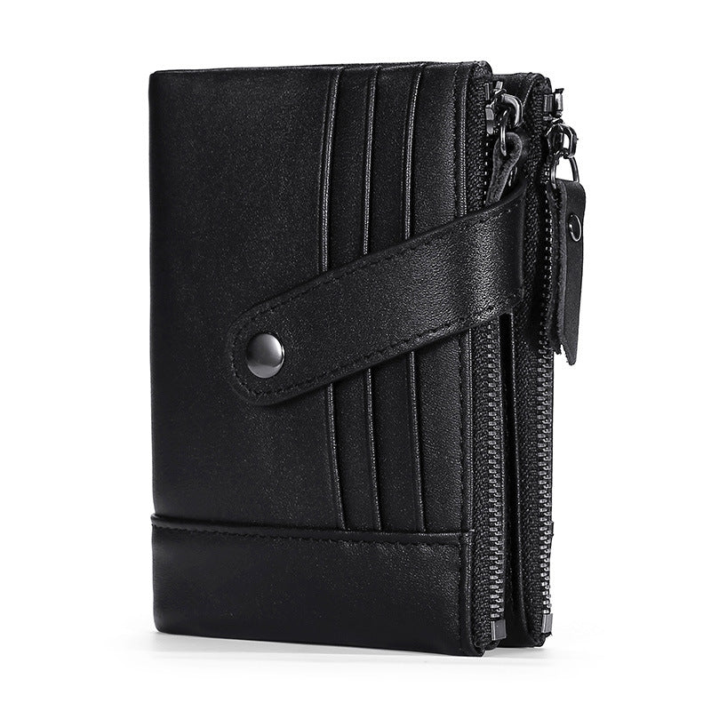 Men's Leather First Layer Cowhide Oil Wax Men's Wallets