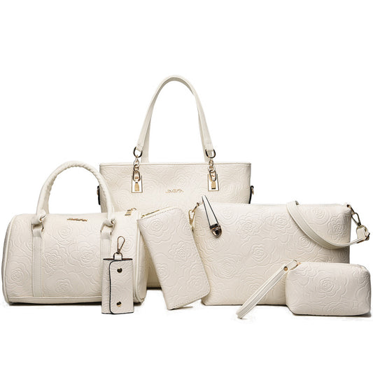 Women's Spring Rose Set Fashion Korean Portable Bags