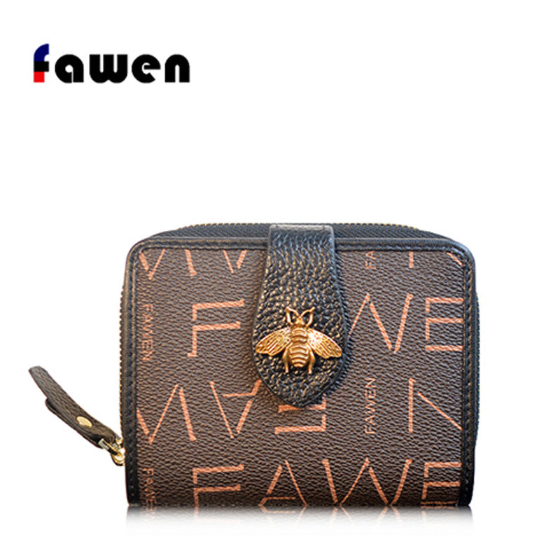 Women's Female Short Print Cowhide Fashion Ladies Wallet