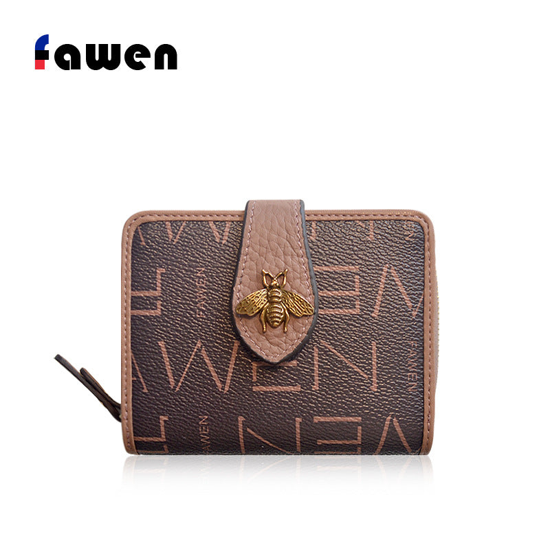 Women's Female Short Print Cowhide Fashion Ladies Wallet